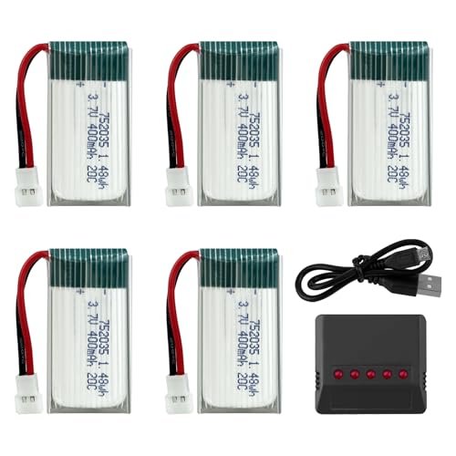 SYMA Q11 H99W H31 H6C H98 TR C385 TR P51 TR F22 Quadcopter Drone 3.7V 400mAh Li Battery with 5in1 Charger
