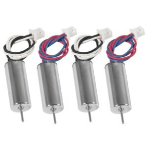 XIITIA 4pcs 8520 8.5x20mm 15000KV Brushed Motors for RC Boats with Weed Eater Motors Model Aircraft UAV Quadcopter