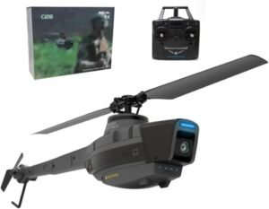 C128 Scout Drone with 1080P HD Wide-Angle Camera, RC Military Helicopter, 2.4G 4CH Aerial Vehicle Reconnaissance with WiFi Live Video, One Key Take Off/Landing, 6-axis Gyro, RTF (1 Battery)
