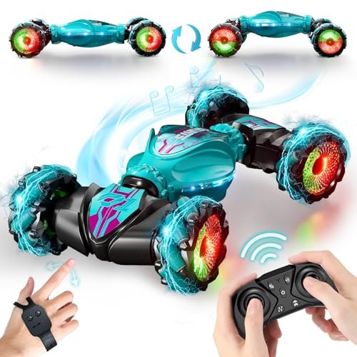 Louise RC Tires 4WD Gesture Sensing Stunt Car with 2.4GHz Remote Control for Kids 8+ Years