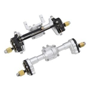 FMS FCX24 Power Wagon K5 FCX18 LC80 Aluminum Front Rear Portal Axle Complete Set with Brass Knuckle Cover for Station Wagon RC Body Upgrade