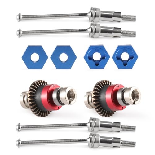 ARRMA 1/14 Mojave Grom Upgraded Metal Differential and CVD Axle Set with 1/14 RC Wheels Compatibility