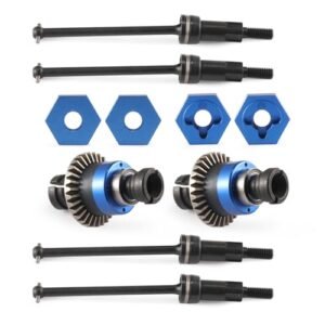 ARRMA 1/18 RC Wheels and Tires Upgraded Metal Differential CVD Shaft Set for Granite GROM Mojave