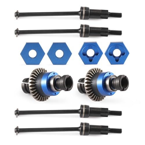 ARRMA 1/18 RC Wheels and Tires Upgraded Metal Differential CVD Shaft Set for Granite GROM Mojave