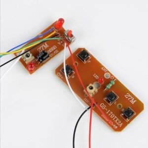 Finish Line RC Cars 2Pcs 27MHz Four Way Remote Control Board Transmitter and Receiver Kit for DIY Toy Car Robot Projects