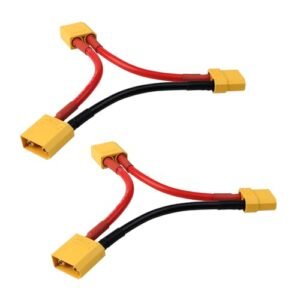 Ledvillage 2pcs XT90 Connector Male Female with 10 AWG Silicone Wire for Eachine E130 RC Helicopter and Drones