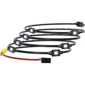 Best RC Rock Crawler Tires Upgrade Kit with LED Rock Light 8 Lamp Beads for 1 10 Bronco TRX4 1979 RC Crawler Black