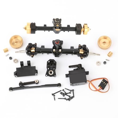FEDCO SCX24 Axles 6 MM Extended Axles with 5g Servo 15T Servo Arm and Mount Brass Counterweight Hex for Axial AX24 SCX24 Upgrade Parts 1/24 RC Crawler Available at RC Willey Las Vegas Warehouse