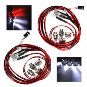 4LED RC Light Kit for Traxxas AE Losi Axial Tamiya HPI HSP 1/10 1/12 1/16 RC Vehicles Drones Boats