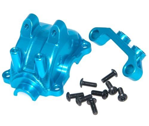 Tamiya TT02 RC Jet Build Upgrade Aluminum Alloy Gearbox Diff Case Front Rear Transmission for 1/10 Scale RC Cars Blue