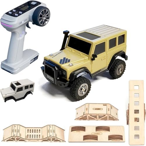 LDARC 1 43 Scale Mini RC Crawler RTR RC Rock Truck 4x4 with Climbing Kit 4 PCS Tan