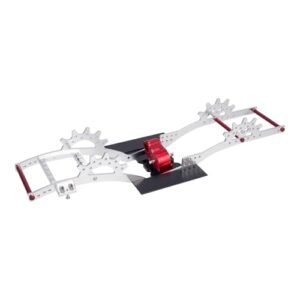 LCG Metal Chassis Kit with Double Servo Mount/Gearbox for Rc Crawler Car Axial SCX10 II III TRX4 Capra Comp Builds DIY Upgrade (Silver)