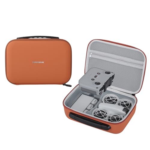 FSIDIWT PU Leather Carrying Case for DJI Neo Fly More Combo Accessories Perfect for RC Helicopter Fun Fly Enthusiasts