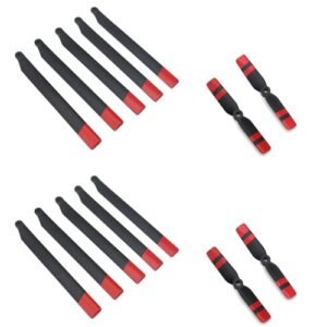 Zeyoking 2 Sets Red Main Blade Tail Rotor for RC ERA C189 MD500 2 Stroke RC Helicopter