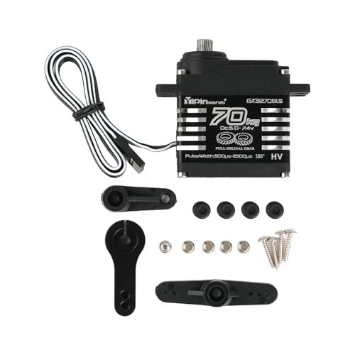 Rcmall 70KG High Torque GX3270BLS Digital RC Servo with Metal RC Wheels 180 270 360 Degree IP68 Brushless Motor