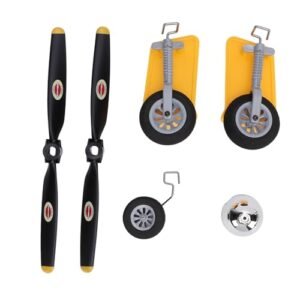 Alomejor MST RC Wheels Combo Premium Landing Gear Wheels and Propellers for WLtoys XK A300