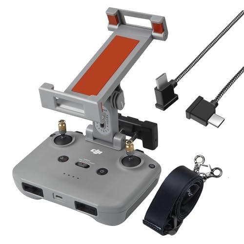 Hanatora Tablet Holder with USB C Cable Compatible with DJI RC N1 N2 Remote Controllers for Mavic 3 Mini 4 Pro Air 3 Air 2S