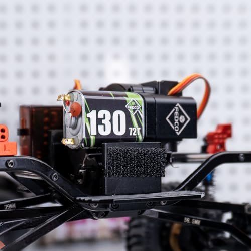 FEDCO SCX24 Motor Transmission 130 Motor 2 Speed Transmission with Gearbox Mount for Axial SCX24 Upgrades 1/24 RC Crawler Best RC Crawler Wheels