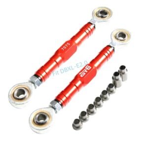 GTBRacing CNC Aluminum 7075 T6 Steering Turnbuckle Tie Rod Set for 1/5 RC Car Losi DBXL E 2 0 DBXL 2 0 Upgrade Part Perfect for AE86 RC Car Enthusiasts