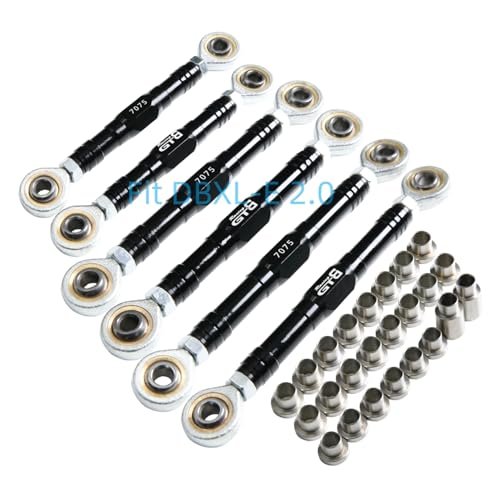 GTBRacing CNC Aluminum 7075 T6 Front Rear Steering Turnbuckle Tie Rod Set Upgrade Part for Losi 1/5 RC Truck DBXL E 2 0 DBXL 2 0