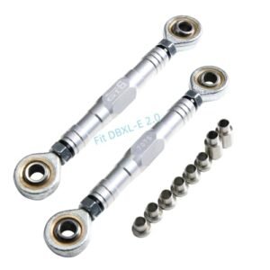 GTBRacing CNC Aluminum 7075 T6 Steering Turnbuckle Tie Rod Set for 1/5 Petrol RC Car Losi DBXL E 2 0 DBXL 2 0 Upgrade Part Silver