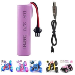 NQD 3.7V 500Mah NiMH Rechargeable Battery USB Charger Cable for Remote Control RC Stunt Car