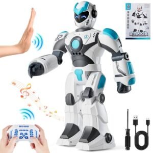 VEVOR RC Robot Toys for Kids, Gesture Sensing Programmable Remote Control Smart Robot, Interactive Walking Singing Dancing Robot for Age 6+ Year Old Boys Girls Birthday Gift Present