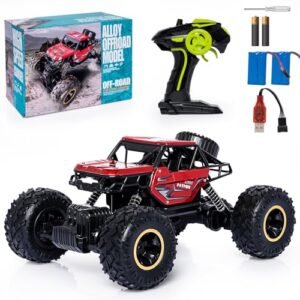 chxingfeng RC Red Truck 1 14 Scale Off Road Monster Remote Control Car with Metal Shell and 2 4Ghz High Speed