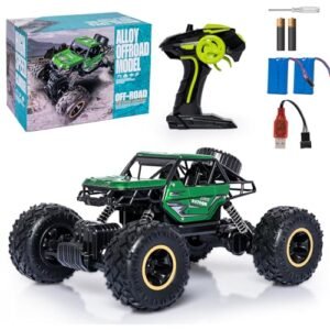 Chxingfeng Green RC Monster Truck 1 14 Scale Off Road Remote Control Car with Metal Shell and 2 4Ghz 20km h High Speed