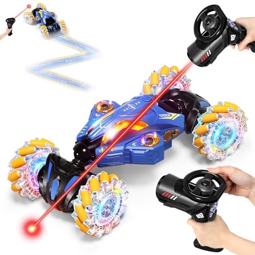 Hog Wild RC Plane Uregoio Infrared Gesture Sensing Stunt Car with 4WD 2.4GHz Remote Control for Kids Ages 6 12
