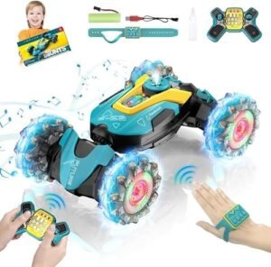 RC Stunt Car Toy with Gesture Sensing and Music for Kids 3+ Years