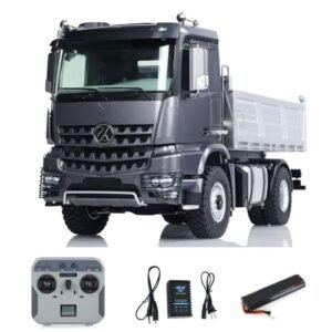 Wheelfun 1 14 Scale 4x4 Kabolite 5701 MAN RC Dump Truck Remote Control Dumper Car with 2 Speed Transmission and 3 in 1 Mainboard Motor Servo Sound Light Grey
