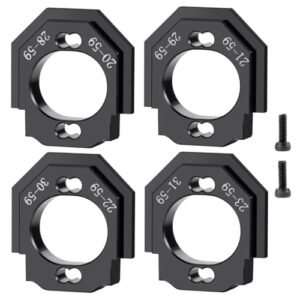 BRKRC 4pcs Set Aluminum Adjustable RC Motor Mount for Mega Truck RC 1/18 ARRMA Granite GROM 4X4 Monster Truck 1/14 Mojave Grom Mega 380 Upgrade Parts