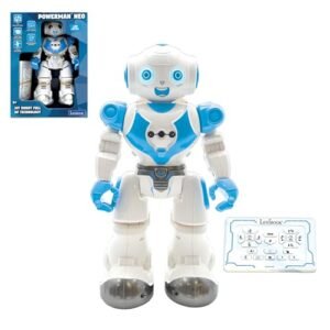 Lexibook, Powerman Neo, My Robot Full of Technology, Remote Control and Gesture Control, Educational Activities in English, Programmable, Music and Dance, Sound and Light Effects, Blue/White, ROB18EN