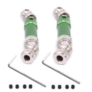Bonzer RC Car 2 Pcs Metal Rear Center Drive Shaft CVD Transmission Shaft for 1/12 WLtoys 12423 12428 12628 FY03 RC Car Rock Crawler Green