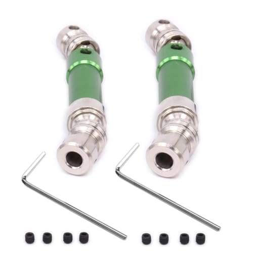 Bonzer RC Car 2 Pcs Metal Rear Center Drive Shaft CVD Transmission Shaft for 1/12 WLtoys 12423 12428 12628 FY03 RC Car Rock Crawler Green