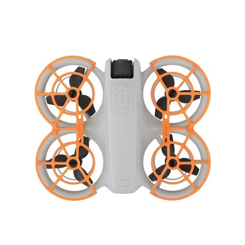 FSIDIWT RC Boat Prop Size Calculator Compatible Propeller Guard for DJI Neo Drone 360° Anti Collision Protective Bumper Guards Shockproof Prop Protector Orange