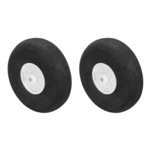 MECCANIXITY RC Plane Tundra Wheels 2 Inch OD x 0.63 Inch T PU Sponge Foam Wheels Replacement for DIY RC Model Plane 2 Pack