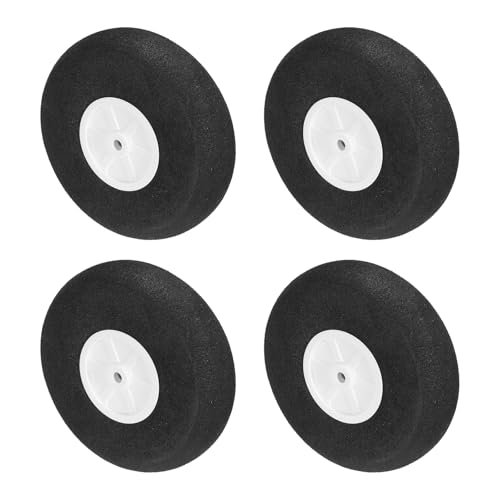 MECCANIXITY Scale RC Airplane Wheels 3 Inch OD x 0.83 Inch T PU Sponge Foam Wheels Set of 4