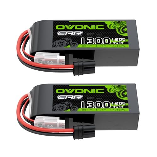 OVONIC 3S 11.1V 1300mAh 120C Lipo Battery with IEC Plug 2Pcs Ideal for RC Willey in Riverdale Enthusiasts