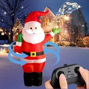 RC Willey Santa Claus 4ft Inflatable Remote Control Christmas Toy with 2.4GHz Anti Interference Technology for Kids Ages 6 12