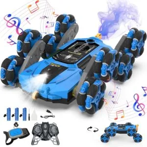 Cossy S13 RC Drift Car 8WD Gesture Sensing Remote Control Stunt Car with Light Music and 360 Rotation for Kids Ages 8 to 13