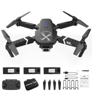 Senior Falcon RC Plane 4K Drone Pro with WiFi FPV Camera for Adults Kids Beginners Altitude Hold Follow Me Feature Includes Carrying Case and 3 Batteries
