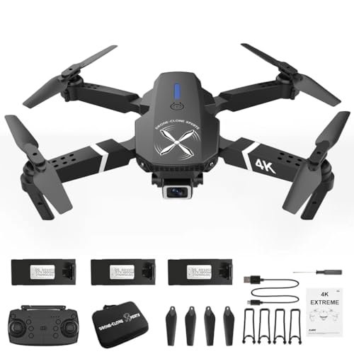 Senior Falcon RC Plane 4K Drone Pro with WiFi FPV Camera for Adults Kids Beginners Altitude Hold Follow Me Feature Includes Carrying Case and 3 Batteries
