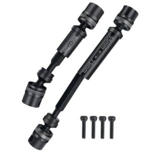 MORLORDY 2Pcs RC Center Drive Shafts Steel Driveshafts for TRX4M Bronco Defender 1/18 RC Crawler Car Upgrade Part with Easy RC Car Tire Removal
