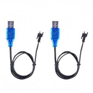 Itexkun 2 Pack 3.7V USB Charger Cable for Customizable RC Trucks and Mini RC Vehicles
