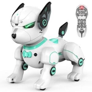 RC Specialties Interactive Programmable Robot Dog Toy Smart Remote Control Robotic Pet with Dancing Music Functions for Kids Green