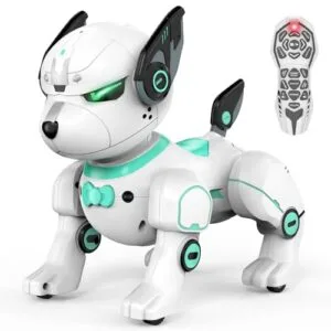 RC Specialties Interactive Programmable Robot Dog Toy Smart Remote Control Robotic Pet with Dancing Music Functions for Kids Green