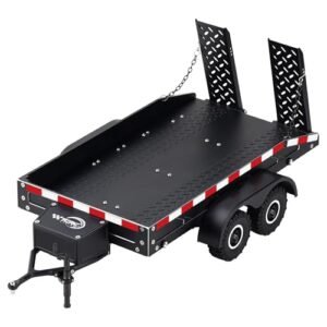 TCRC Full Metal RC Truck Snowblower Trailer with Anti Slip Texture for 1/16 1/18 1/24 Scale Models