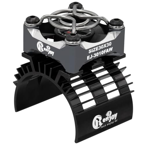 RCENJOY 30mm Dusty Motors RC Cover Aluminum Alloy Cooling Fan 28000RPM with Heatsink for 1/8 1/10 540 550 F540 3650 3660 Motors